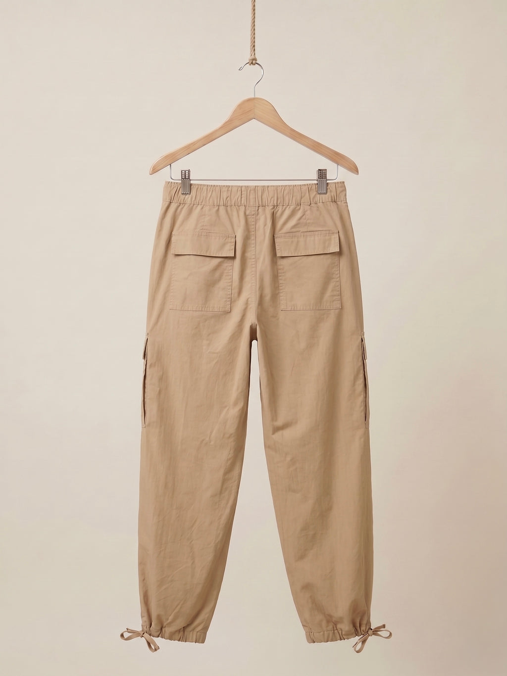 Tan Cargo Parachute Pants