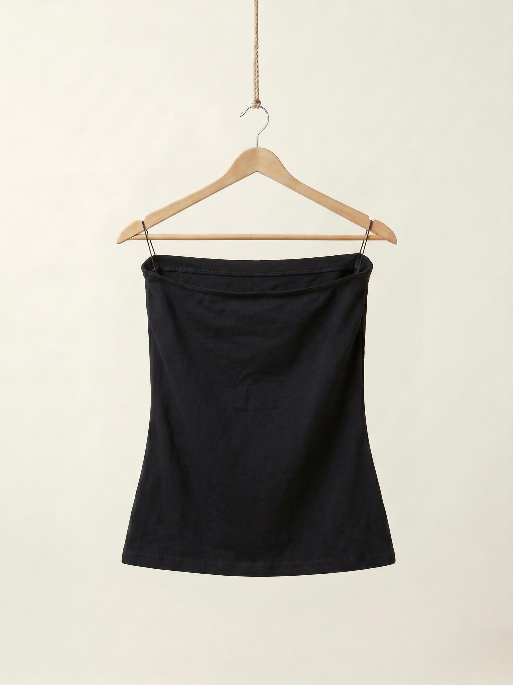 Black Tube Top with Side Scrunches