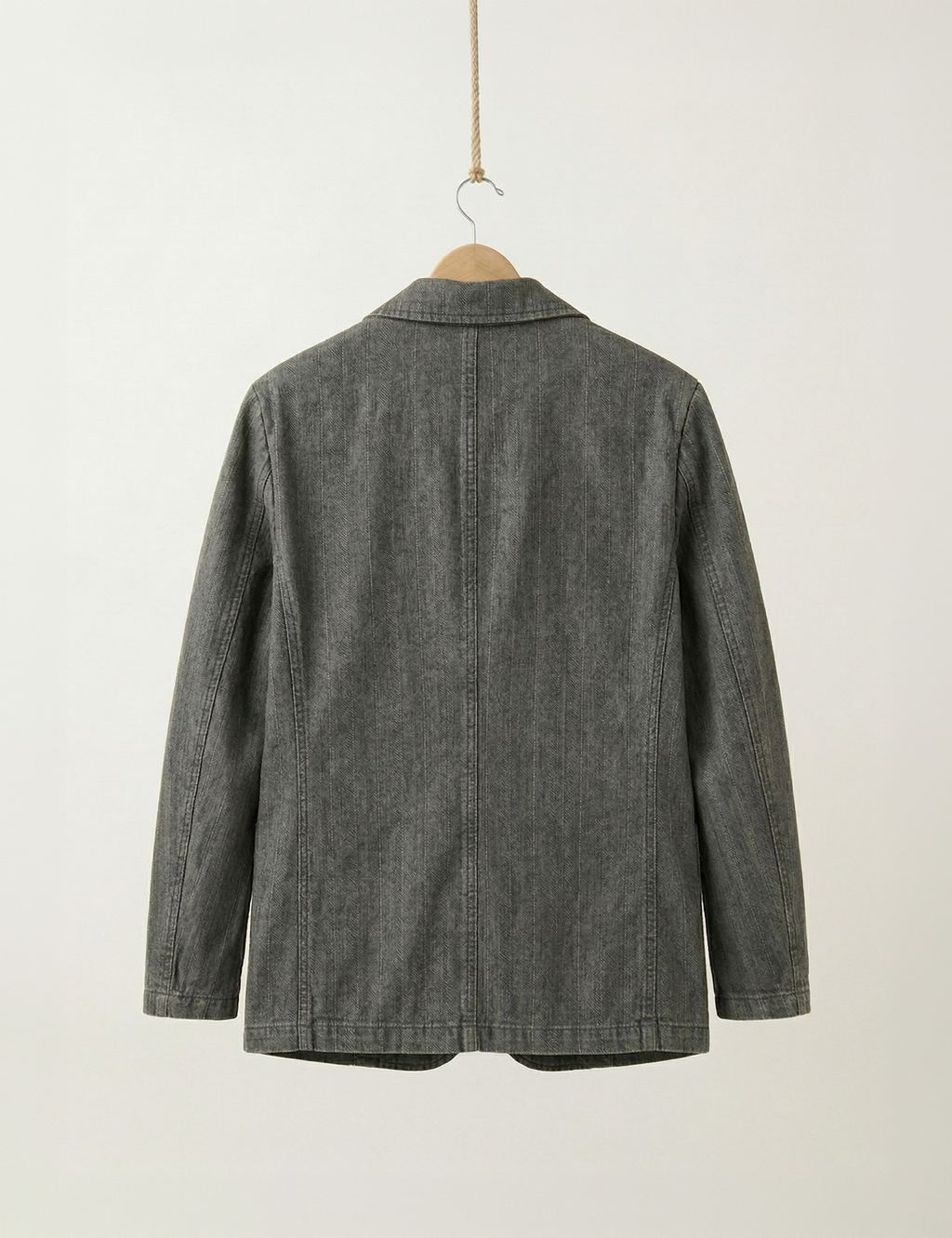 Washed Denim Pinstripe Jacket