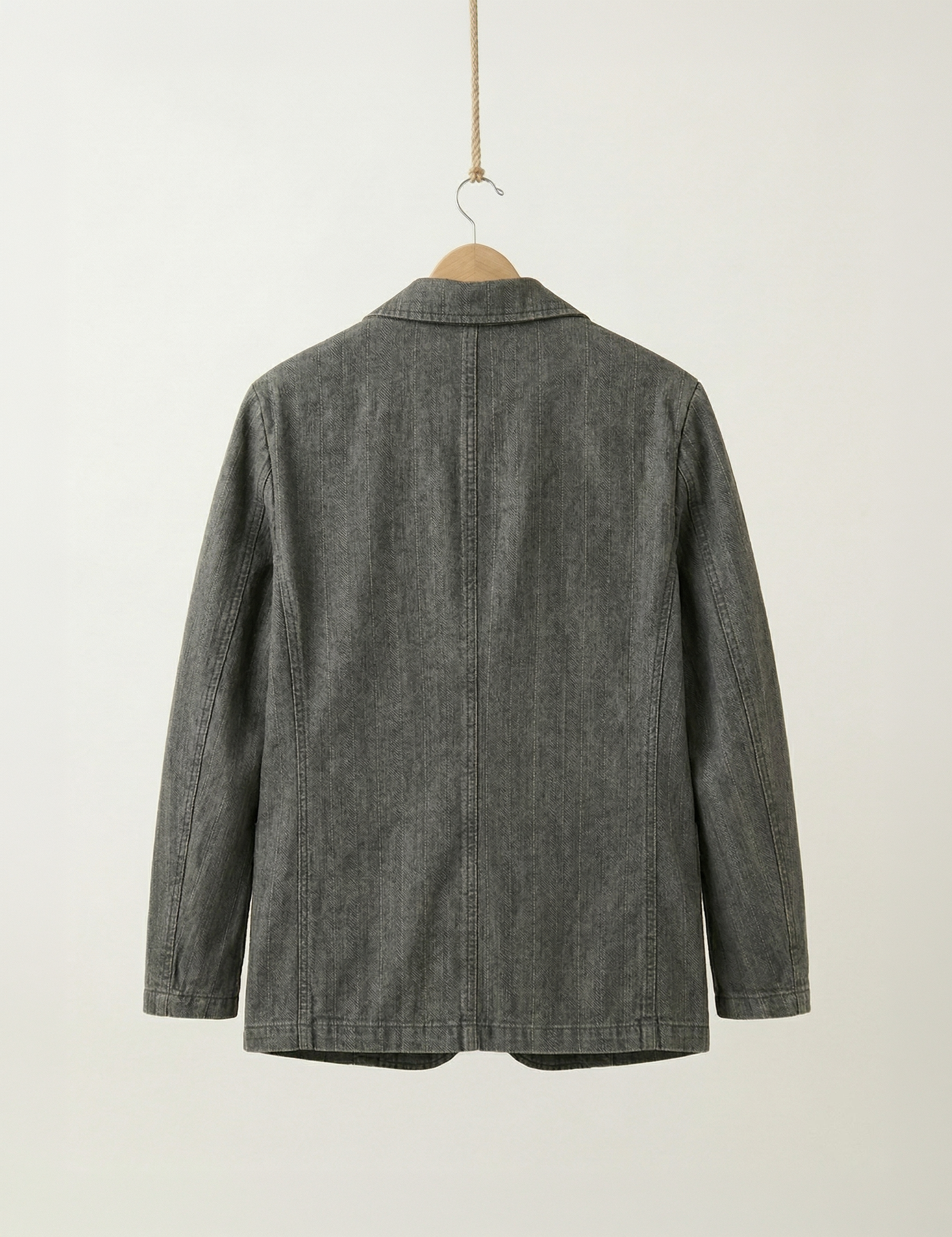 Washed Denim Pinstripe Jacket