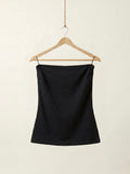 Black Tube Top with Side Scrunches