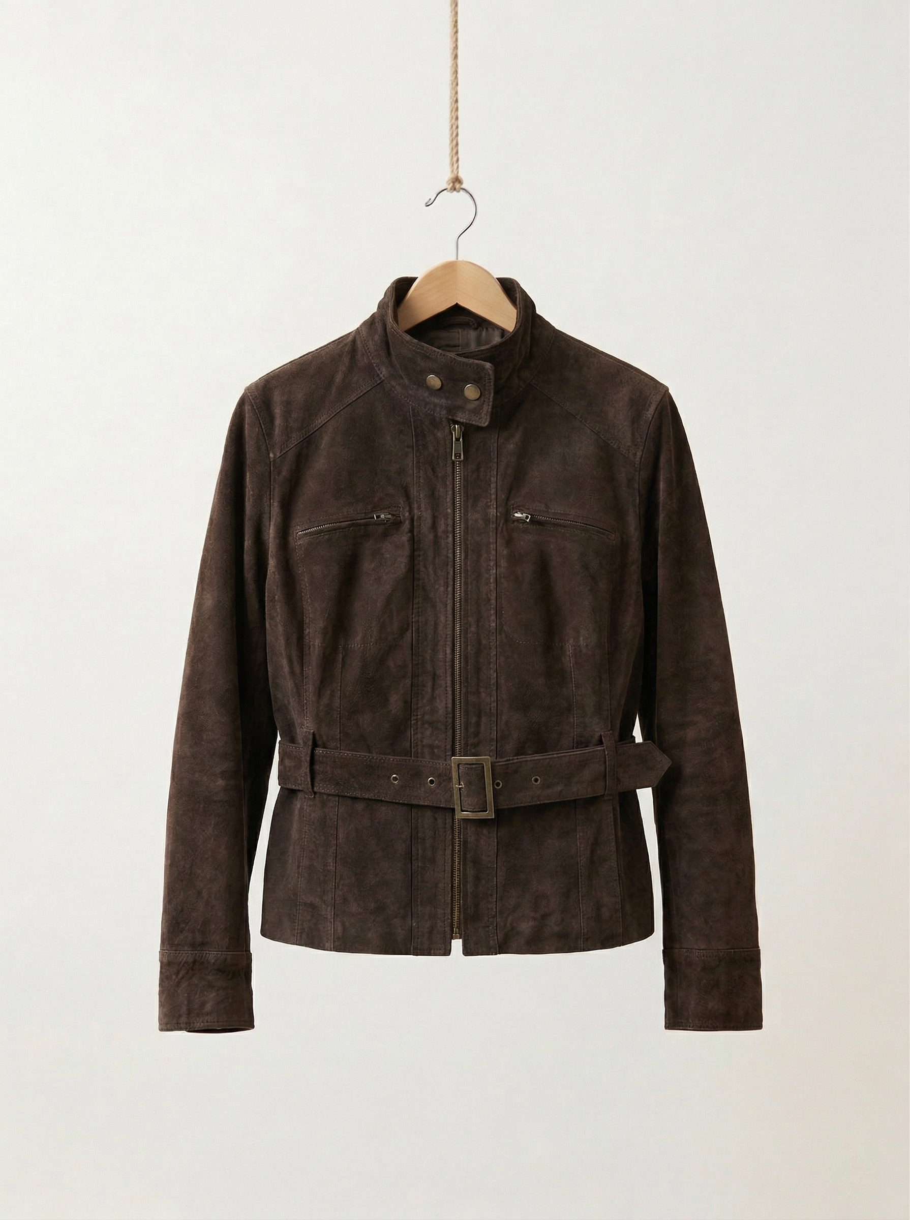 Brown Suede Leather Jacket – Le Château