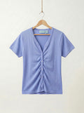 Periwinkle Button-Up Baby Tee