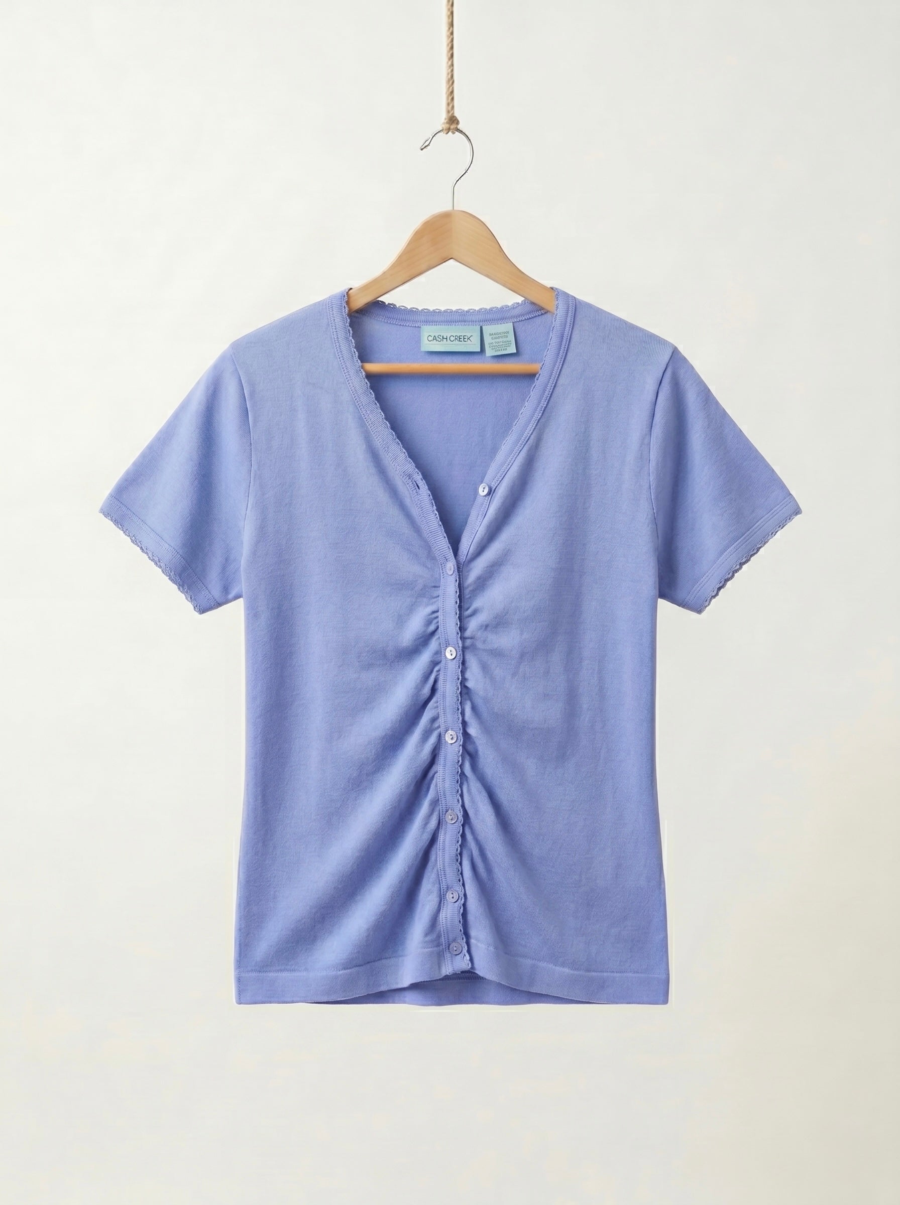 Periwinkle Button-Up Baby Tee