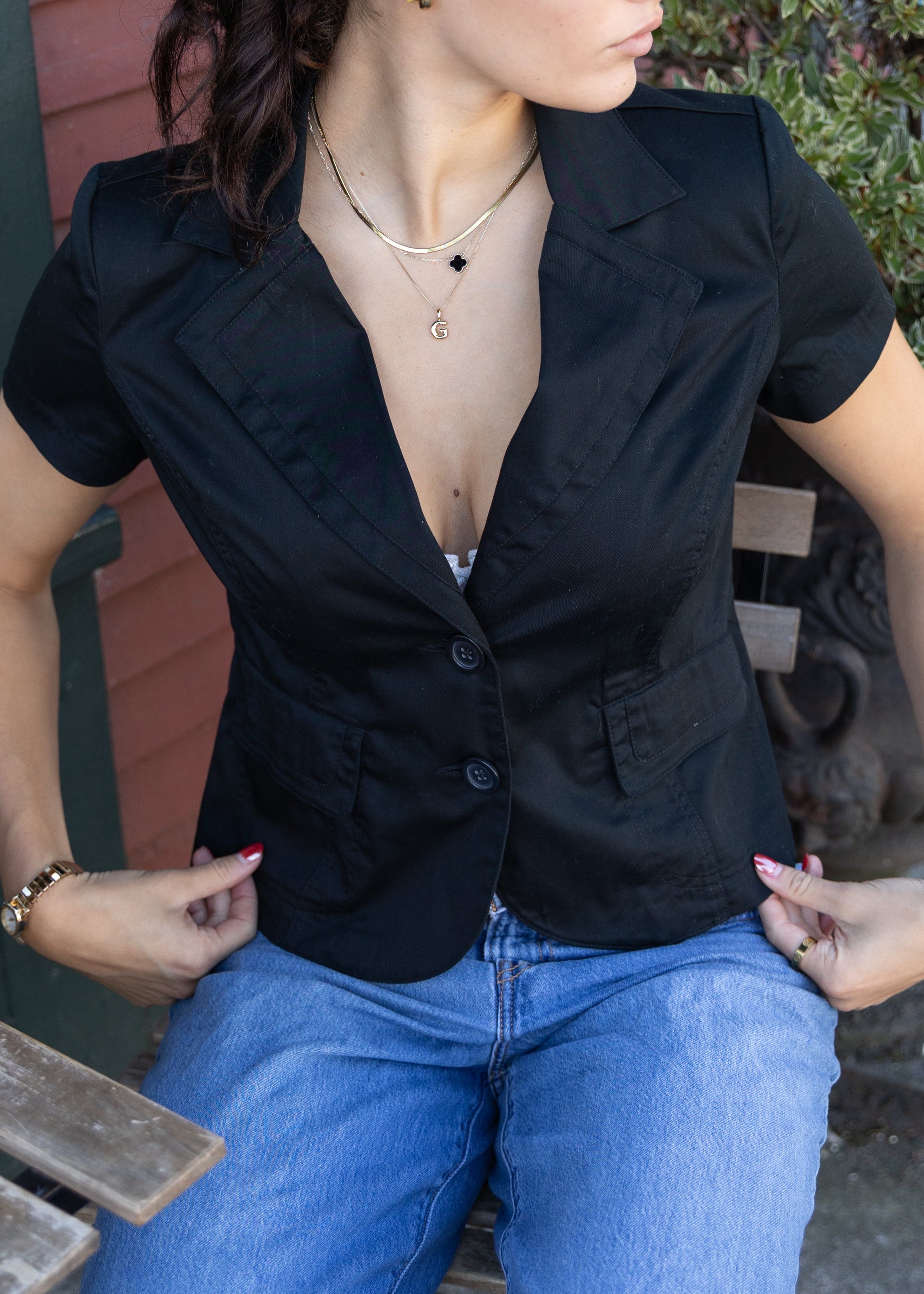 Black Tailored T-Shirt