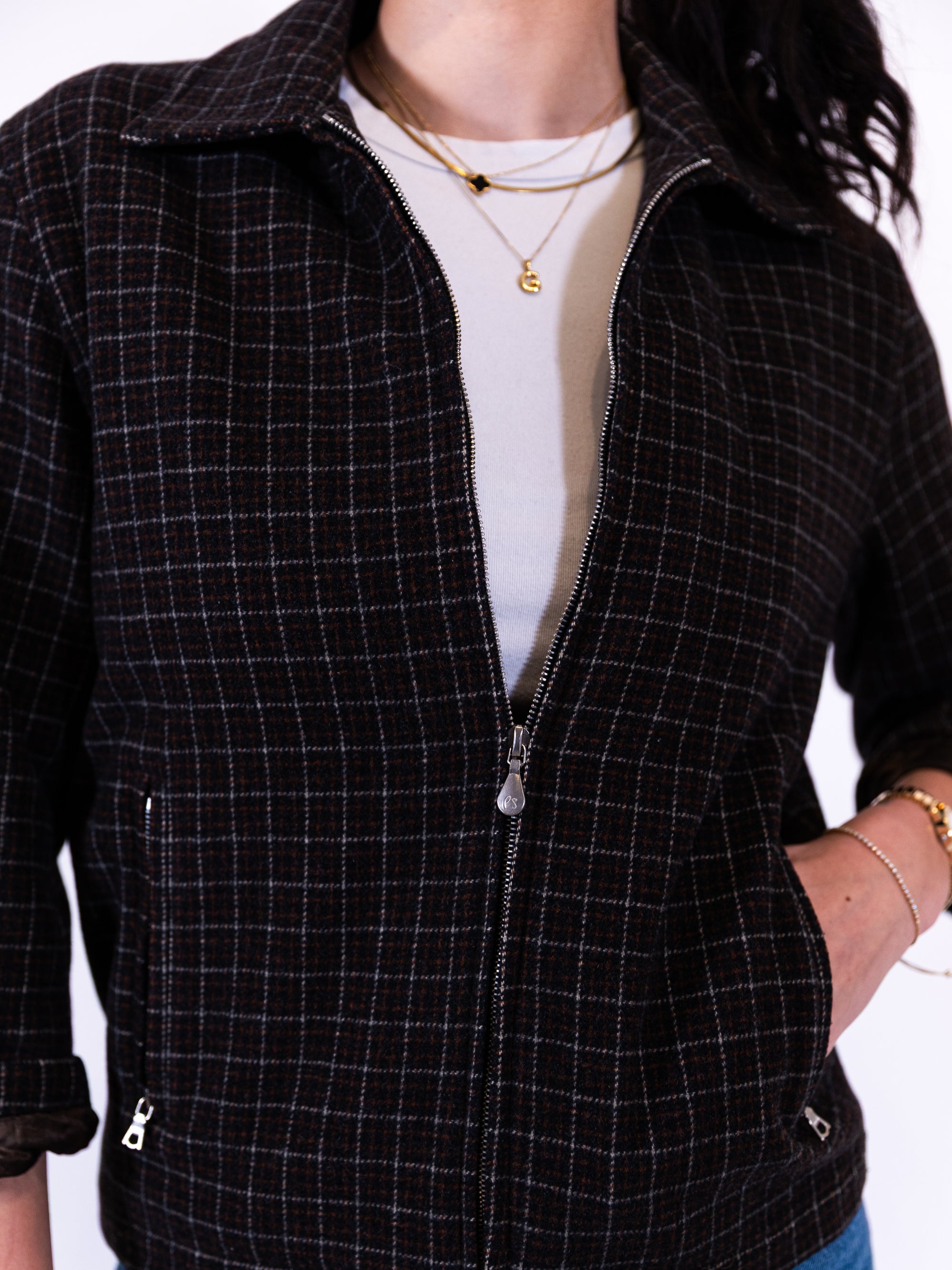 Zip Up Bomber Jacket