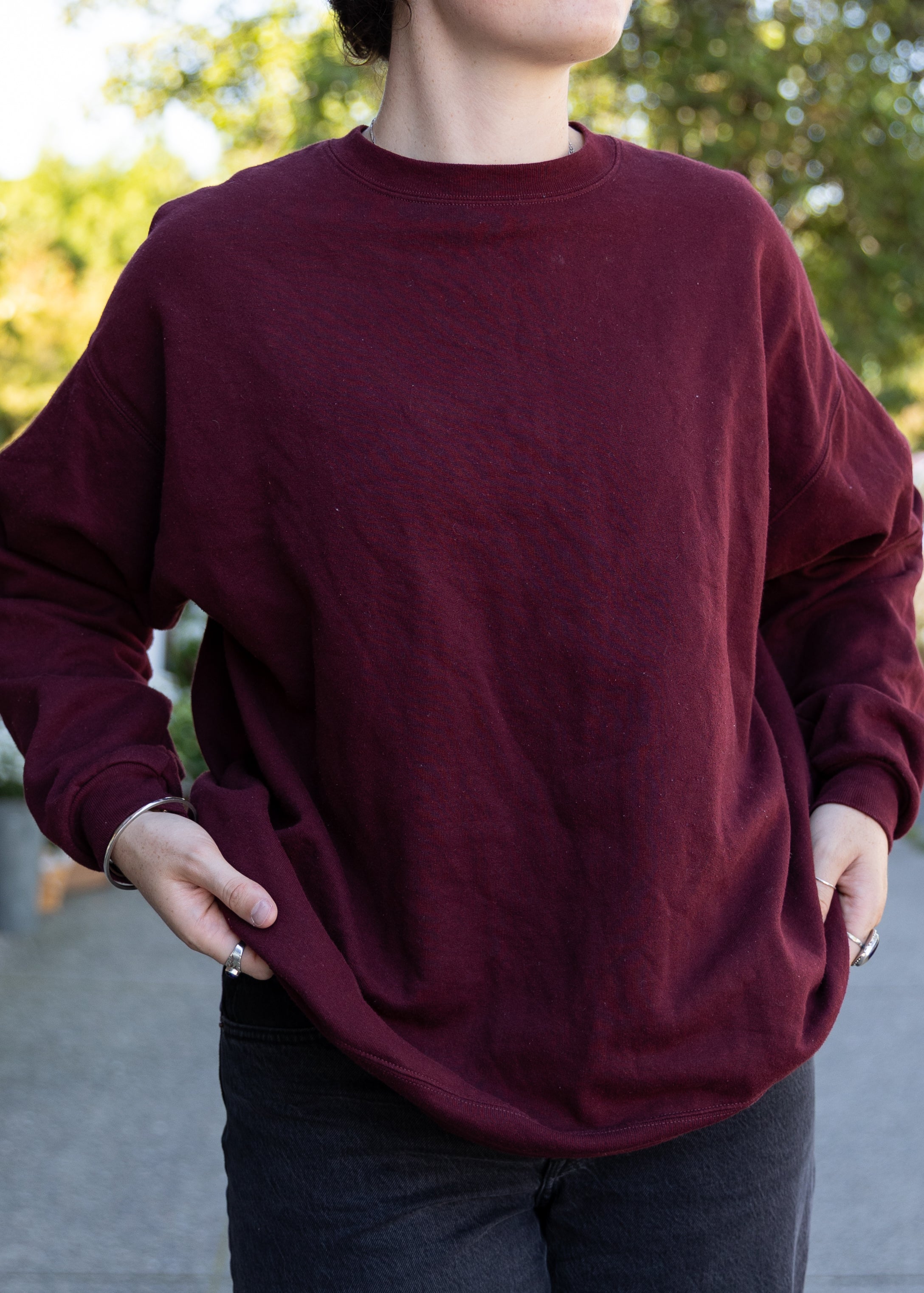 Burgundy Crewneck Sweater