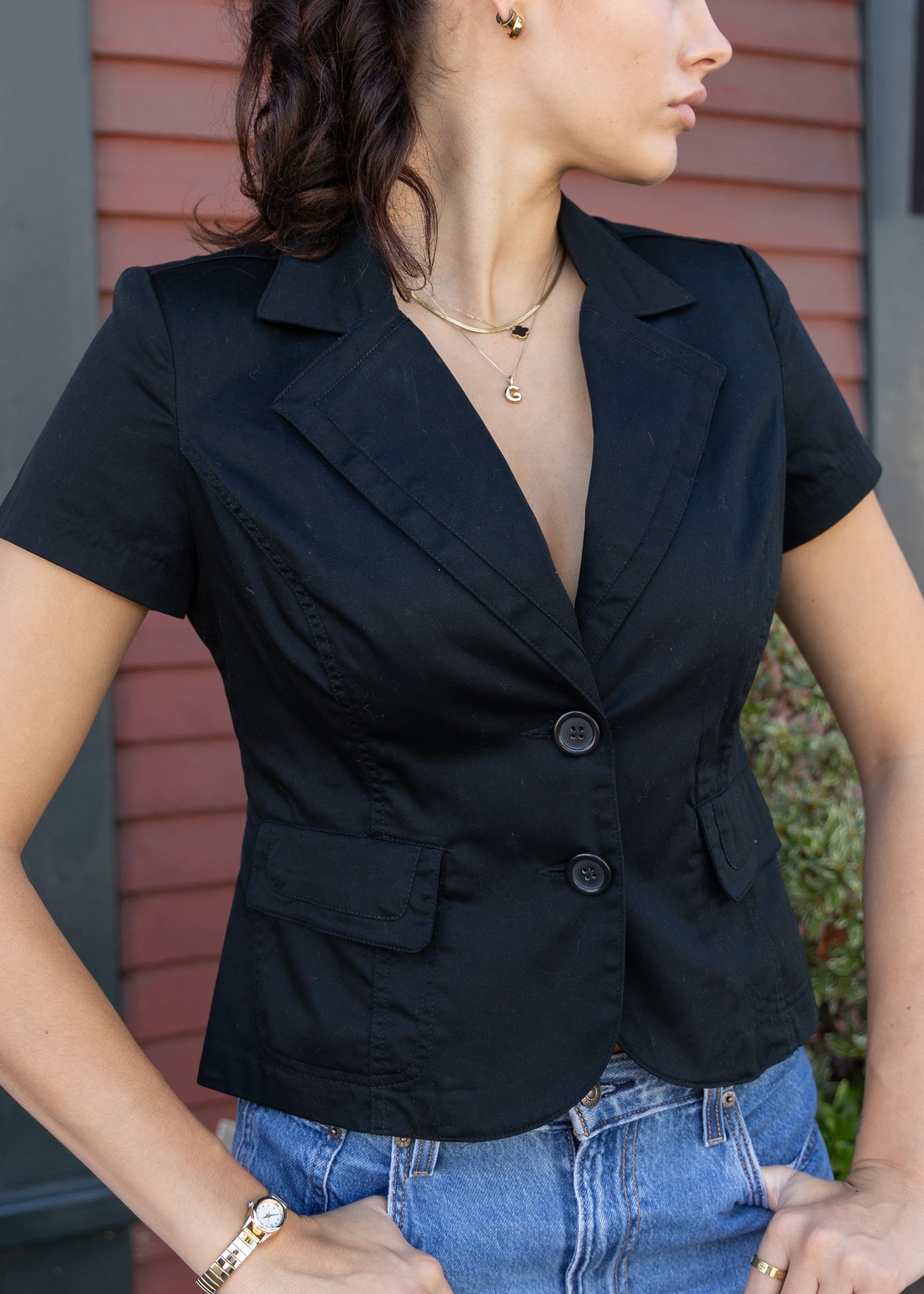 Black Tailored T-Shirt