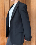 Black and Grey Striped Blazer