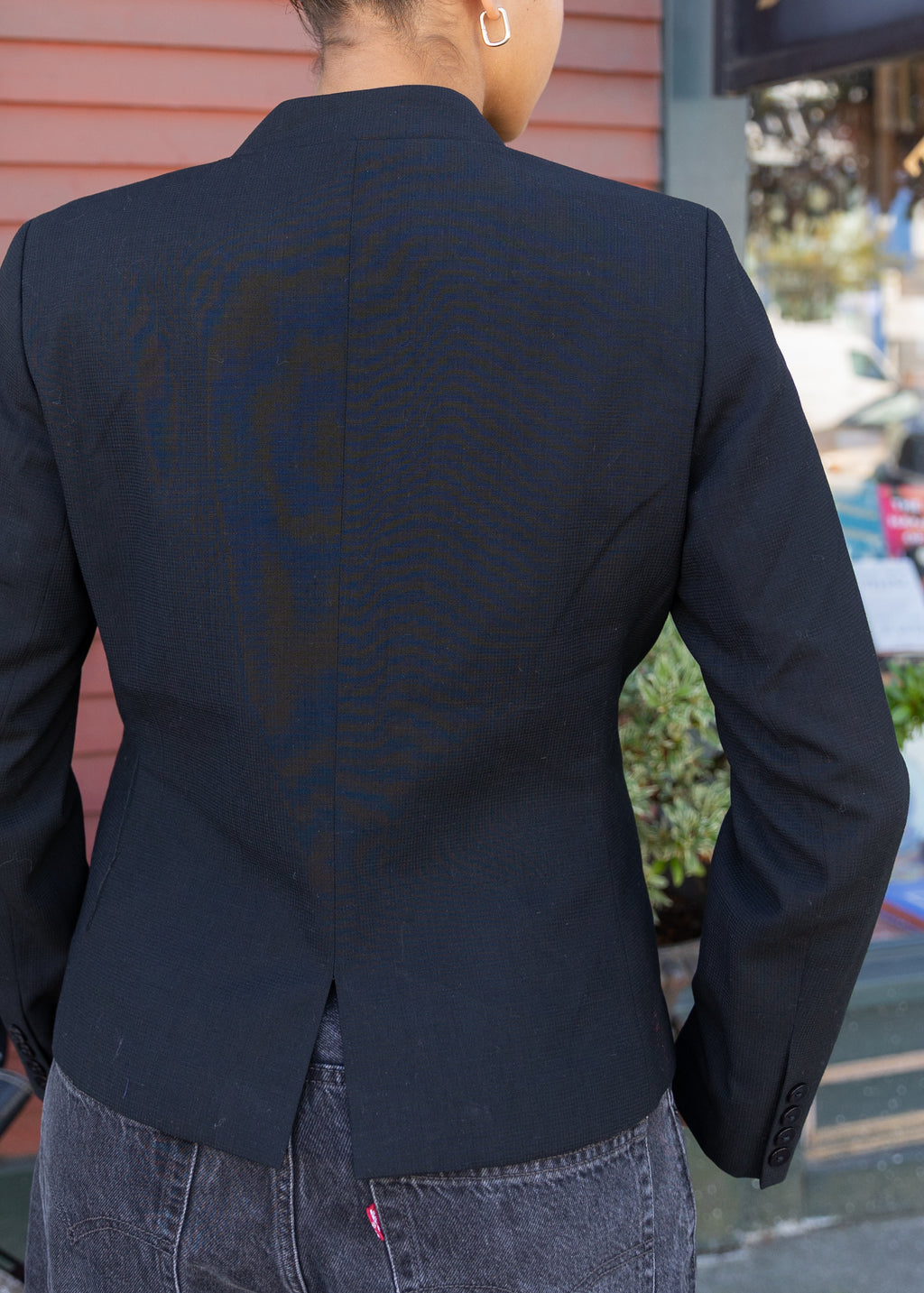 Black Cut Out Collared Blazer