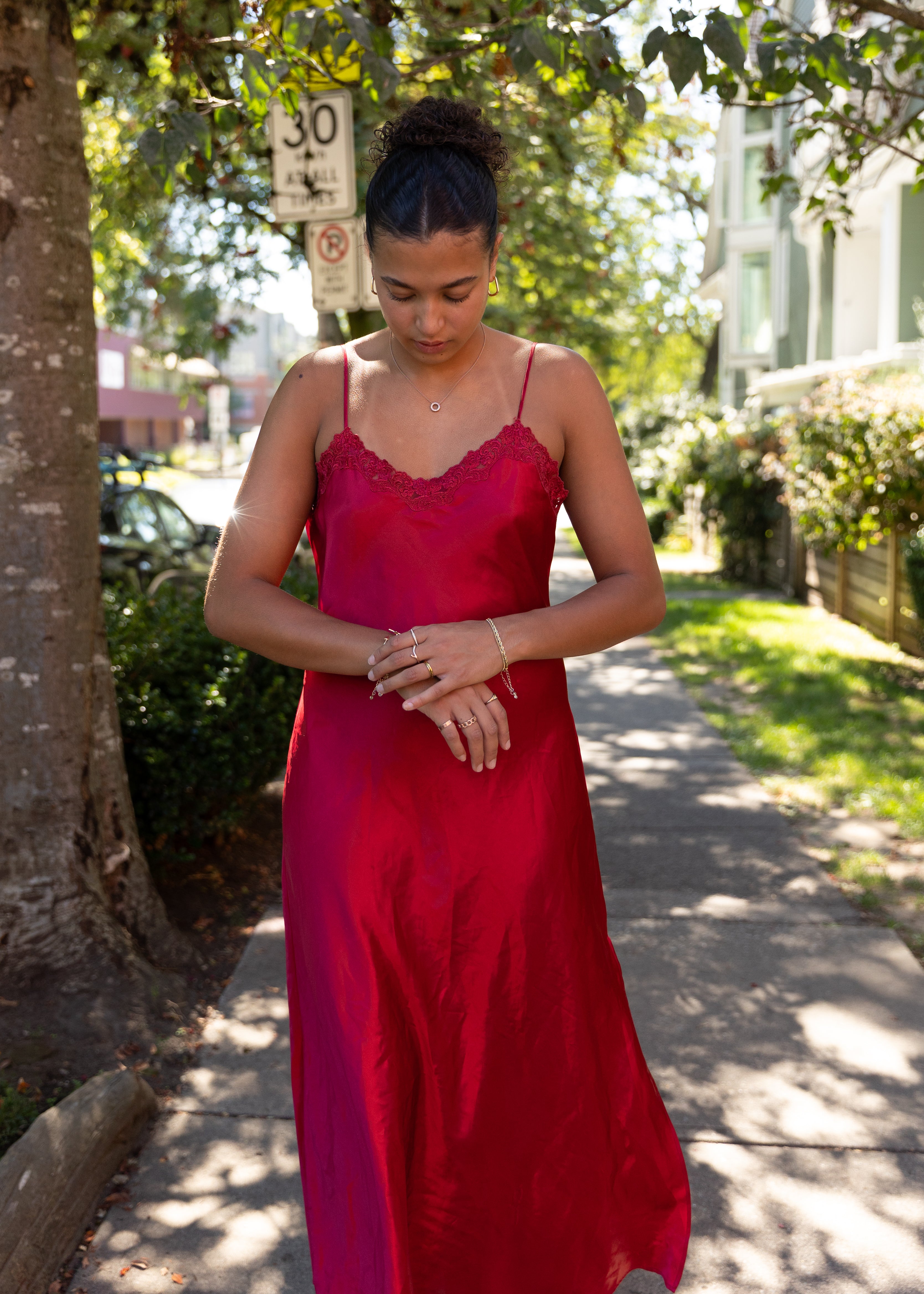 Red Slip Dress