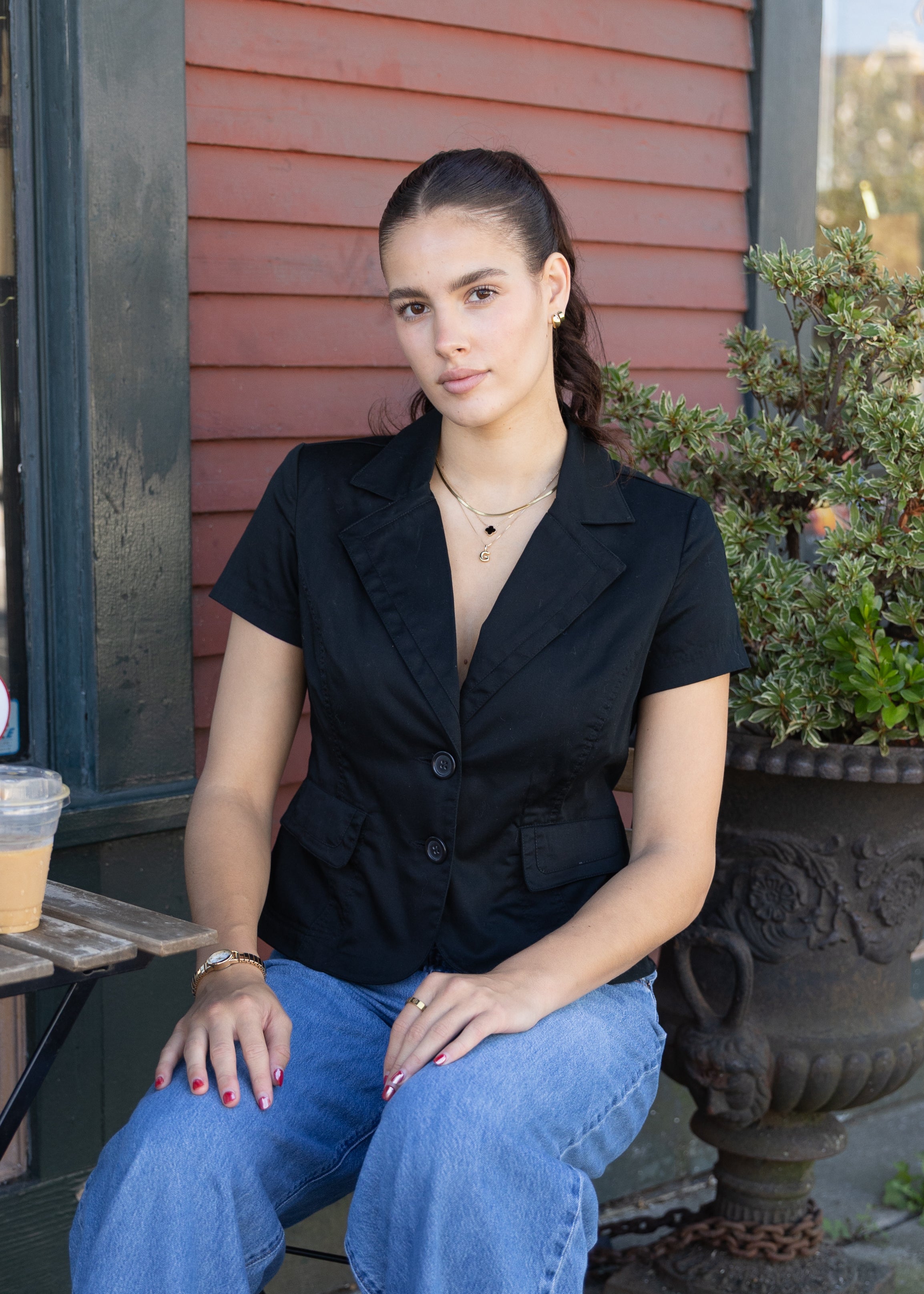 Black Tailored T-Shirt