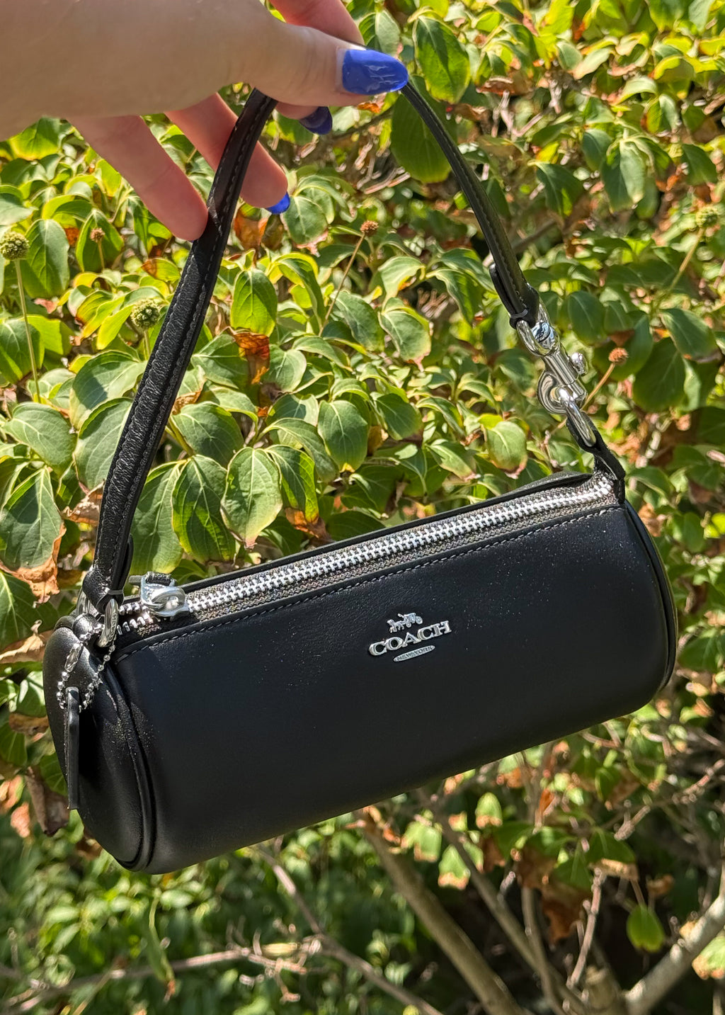 Black Barrel Coach Bag